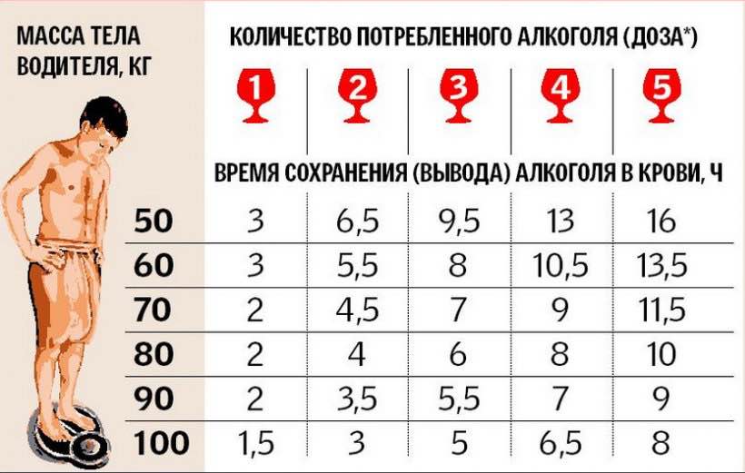 Схема вывода алкоголя из организма человека